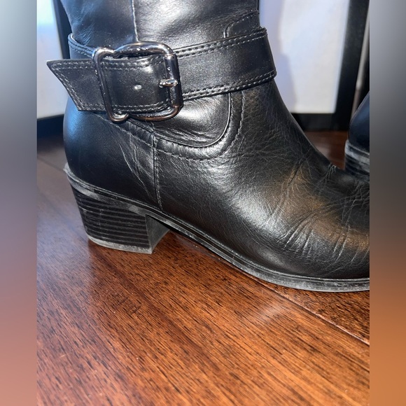 Bandolino Womens Wide Calf 7 1/2 Tall Black With Comfort Plus Size Boots - Picture 6 of 16